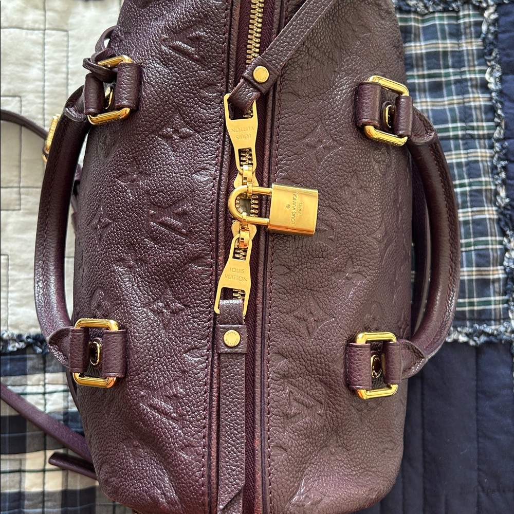 Louis Vuitton empreinte 25 bandouliere speedy crossbody strap, lock & keys - Picture 11 of 16